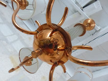 Load image into Gallery viewer, Vinatge French Modernist Ceiling Suspension Chandelier 1950 PETITOT Styl Diabolo
