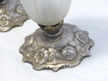 Load image into Gallery viewer, Gorgeous Set 3x Wall Light Ceiling Sconces ART DECO Nickelplate Tole France 1920
