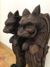 Load image into Gallery viewer, RARE Pair Huge 18&quot; Gothic Oak Wood Carved Wall Console French 19th Foot lamp
