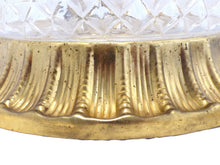 Load image into Gallery viewer, Gorgeous Mid-century Gilded Tole Diamond Glass Ceiling Lamp Wall Light 1970
