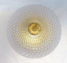 Load image into Gallery viewer, Gorgeous Mid-century Gilded Tole Diamond Glass Ceiling Lamp Wall Light 1970
