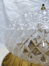 Load image into Gallery viewer, Gorgeous Mid-century Gilded Tole Diamond Glass Ceiling Lamp Wall Light 1970
