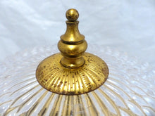 Load image into Gallery viewer, Gorgeous Mid-century Gilded Tole Diamond Glass Ceiling Lamp Wall Light 1970
