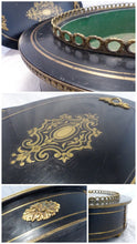 Load image into Gallery viewer, Rare Large Napoleon 3 Antique French Jardiniere Planter Zinc Tray Inlaid 19TH
