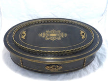 Load image into Gallery viewer, Rare Large Napoleon 3 Antique French Jardiniere Planter Zinc Tray Inlaid 19TH
