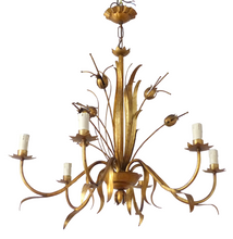 Load image into Gallery viewer, 27&quot; HANS KOGL Large Ceiling 70&#39;s Hollywood Regency Mid Century Chandelier JANSEN
