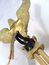 Load image into Gallery viewer, Vintage PAIR French Empire Wall Light Opaline RARE 2 Light Swan Bronze 1950
