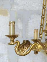 Load image into Gallery viewer, Gorgeous Vintage French 8 Arms Ormolu Bronze Brass Chandelier Ceiling Empire 60&#39;
