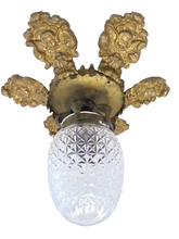 Load image into Gallery viewer, Antique French Ceiling 19TH Church Religious Chandelier Gilded Angels Crystal
