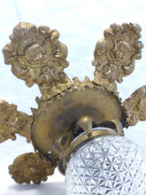 Load image into Gallery viewer, Antique French Ceiling 19TH Church Religious Chandelier Gilded Angels Crystal
