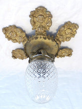 Load image into Gallery viewer, Antique French Ceiling 19TH Church Religious Chandelier Gilded Angels Crystal
