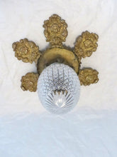 Load image into Gallery viewer, Antique French Ceiling 19TH Church Religious Chandelier Gilded Angels Crystal
