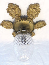 Load image into Gallery viewer, Antique French Ceiling 19TH Church Religious Chandelier Gilded Angels Crystal
