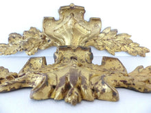 Load image into Gallery viewer, PAIR 19TH Antique French Gilded Bronze Shell Pediment 16&quot; Hardware Salvage RARE
