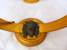 Load image into Gallery viewer, ANTIQUE PAIR French Empire Wall Light Sconce RARE 3 Light LIONS head Bronze 19TH
