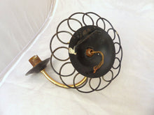 Load image into Gallery viewer, Gorgeous Pair Wall Light Sconces ART DECO France 1950 Black Metal Brass
