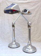 Load image into Gallery viewer, OMG Rare Pair Desk Lamp PIROUETT Art Deco Bauhaus 1930 - Red &amp; Blue Light
