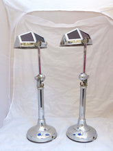 Load image into Gallery viewer, OMG Rare Pair Desk Lamp PIROUETT Art Deco Bauhaus 1930 - Red &amp; Blue Light
