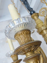 Load image into Gallery viewer, 19tTH Antique French 6 Arms Ormolu Bronze Chandelier Crystal Ceiling CharlesX
