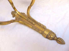 Load image into Gallery viewer, Gorgeous PAIR Antique Gilded Bronze Triple Wall light Sconce 1920 Louis XVI
