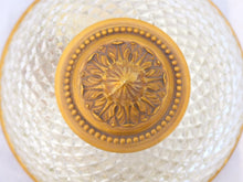 Load image into Gallery viewer, Gorgeous Vintage French Empire Ceiling D: 7.5&quot; Gilded Bronze &amp; Glass 1950s
