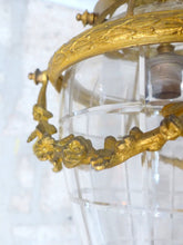 Load image into Gallery viewer, Gorgeous French Hall Lantern 19TH Chandelier Gilded Bronze Cut Crystal Ceiling
