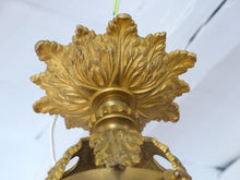 Load image into Gallery viewer, Gorgeous French Hall Lantern 19TH Chandelier Gilded Bronze Cut Crystal Ceiling
