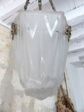 Load image into Gallery viewer, Antique French ART DECO Ceiling Suspension Chandelier 1930 Signed Muller Freres
