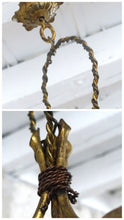 Load image into Gallery viewer, 19TH Excpt French Gilded Bronze Louis XVI  Chandelier 4 fires Rare Pink Shades
