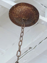 Load image into Gallery viewer, XL Antique French ART DECO Ceiling Suspension Chandelier Iron Mount 1930 Ball
