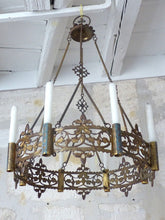 Load image into Gallery viewer, Antique French Sanctuary Church Crown Chandelier Ceiling Religious 19TH Gothic
