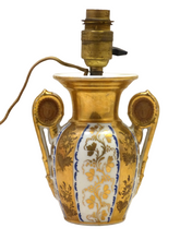 Load image into Gallery viewer, Elegant antique French Lamp 19TH Paris Porcelain White &amp; Gilded
