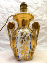 Load image into Gallery viewer, Elegant antique French Lamp 19TH Paris Porcelain White &amp; Gilded
