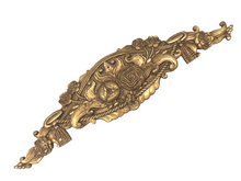 Load image into Gallery viewer, 1930 ART DECO Antique French Gilded Bronze Pediment 14&quot; Hardware Salvage 207
