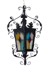 Load image into Gallery viewer, Gorgeous 27&quot; French Lantern Gothic Castle Tole Iron Late 19TH Chandelier Ceiling
