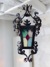 Load image into Gallery viewer, Gorgeous 27&quot; French Lantern Gothic Castle Tole Iron Late 19TH Chandelier Ceiling
